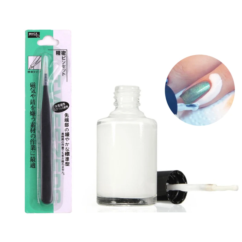 MSHARE Tweezers + Peel Off Liquid Tape Base Coat Glue for Nails Art Latex Cuticle Guard Nail Care Tool 15ml
MSHARE Tweezers + Peel Off Liquid Tape Base Coat Glue for Nails Art Latex Cuticle Guard Nail Care Tool 15ml