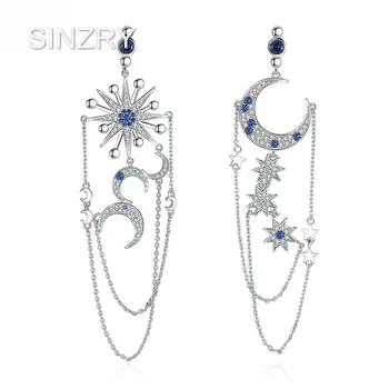 SINZRY personality cubic zircon uneven tassel drop earrings elegant brilliant new moon irregular party earrings
SINZRY personality cubic zircon uneven tassel drop earrings elegant brilliant new moon irregular party earrings