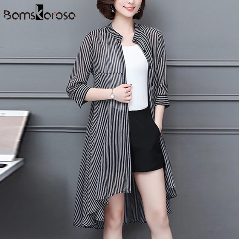 Women Plus Size Kimono Cardigan Chiffon Striped Kimono Long Blouse Mujer 2019 Summer Vertical Kimono Plage Casual Shirt
Women Plus Size Kimono Cardigan Chiffon Striped Kimono Long Blouse Mujer 2019 Summer Vertical Kimono Plage Casual Shirt