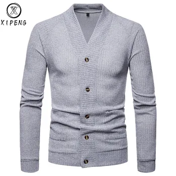 Men's Fashion Lt Gray Single Breasted Sweater Clothing V Neck Spring Autumn Male Solid Color Slim Casual Wear Knitting Cardigan
Men's Fashion Lt Gray Single Breasted Sweater Clothing V Neck Spring Autumn Male Solid Color Slim Casual Wear Knitting Cardigan