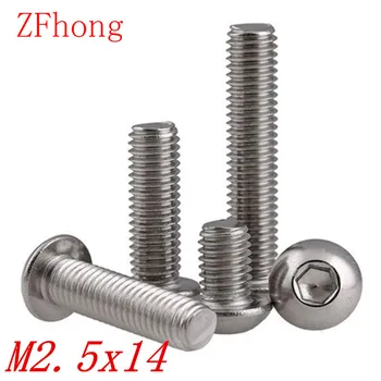 1000pcs M2.5*14 M2.5 x 14 iso7380 Stainless steel 304 hex socket button head screw
1000pcs M2.5*14 M2.5 x 14 iso7380 Stainless steel 304 hex socket button head screw