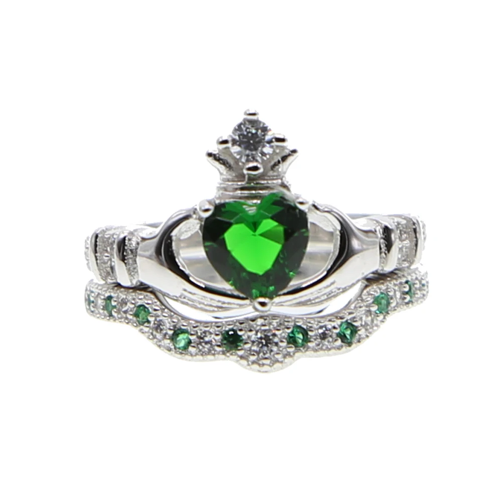 925 sterling silver factory wholesale wedding engagement heart irish claddagh promise ring set
925 sterling silver factory wholesale wedding engagement heart irish claddagh promise ring set