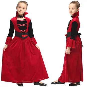 Children Girls Gothic Vampire Purim Festival Costumes for Kids Christmas Princess Cosplay Costume Long Halloween purim Dress
Children Girls Gothic Vampire Purim Festival Costumes for Kids Christmas Princess Cosplay Costume Long Halloween purim Dress