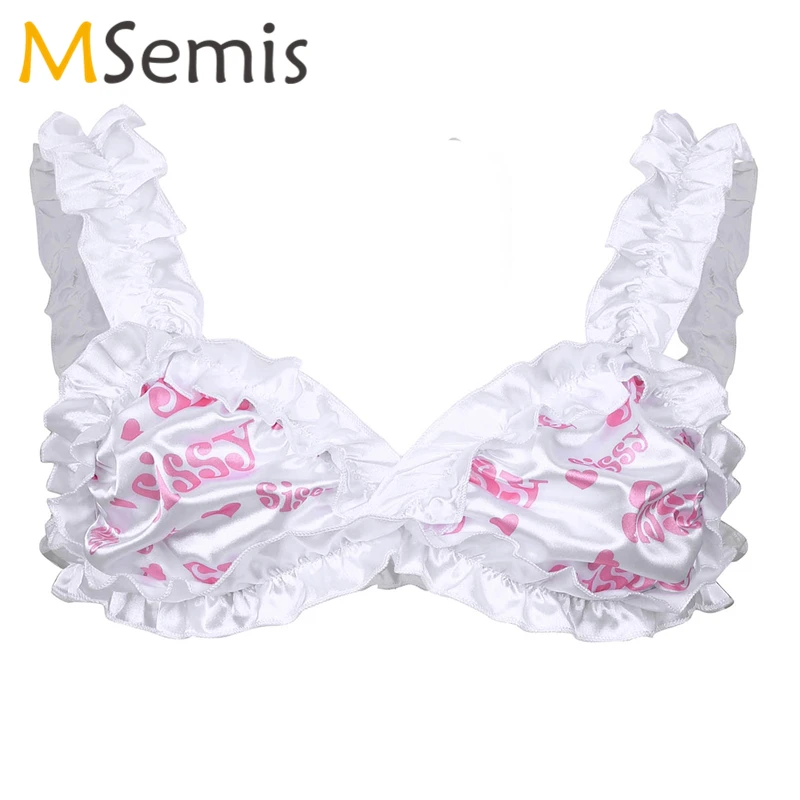 Mens Sissy Underwear Lingerie Smooth Soft Satin Floral Frilly Ruffled Elastic Wide Shoulder Straps Wire-free Sissy Gay Bra Top
Mens Sissy Underwear Lingerie Smooth Soft Satin Floral Frilly Ruffled Elastic Wide Shoulder Straps Wire-free Sissy Gay Bra Top