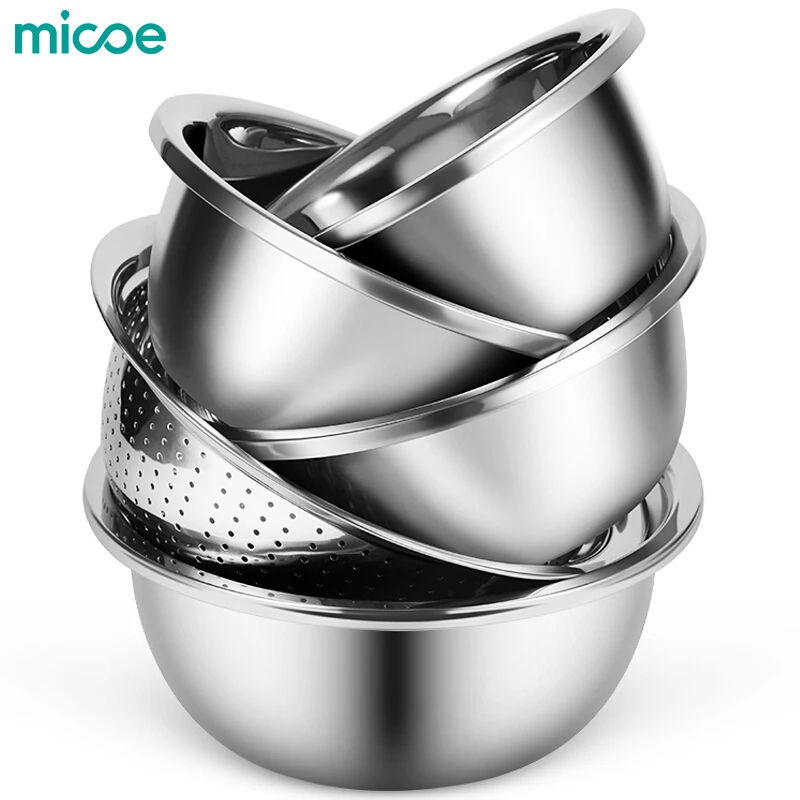 304 Stainless Steel Basin Set Big Round Bowl Thickened Vegetable Basin Household soup basin Rice bowl Kitchen and wash basin
304 Stainless Steel Basin Set Big Round Bowl Thickened Vegetable Basin Household soup basin Rice bowl Kitchen and wash basin