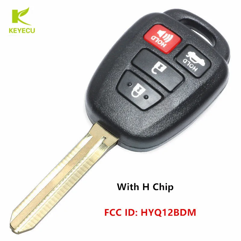 KEYECU Новый Сменный дистанционный ключ 3 + 1 кнопка с чипом H для Toyota Camry Corolla 2014-2018 FCC ID: HYQ12BDM
KEYECU Новый Сменный дистанционный ключ 3 + 1 кнопка с чипом H для Toyota Camry Corolla 2014-2018 FCC ID: HYQ12BDM
