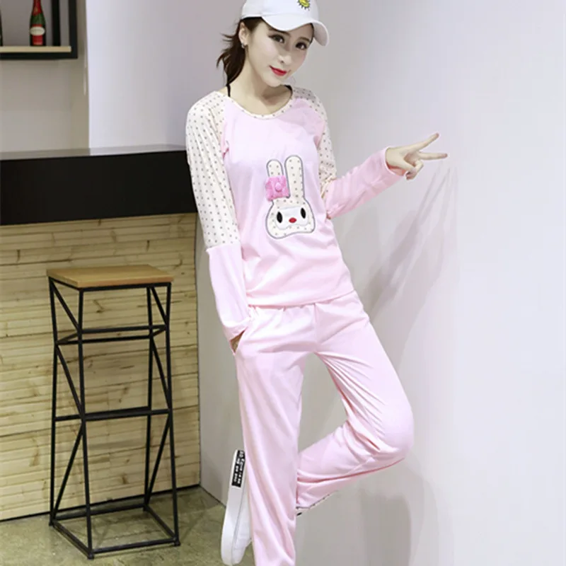 Women Knitted Cotton Pajamas Set Cartoon Rabbit Print Pyjama Set Long Sleeve Sleepwear Suit Women Nightwear Sets Home Clothes
Women Knitted Cotton Pajamas Set Cartoon Rabbit Print Pyjama Set Long Sleeve Sleepwear Suit Women Nightwear Sets Home Clothes