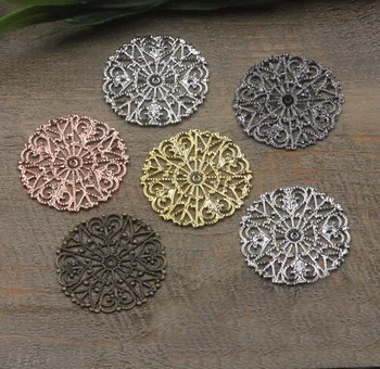 50pcs 31mm 7 Colors Plated Metal Brass Filigree Wraps Hollow Flowers Pattern Connectors Round Charm For Jewelry Making
50pcs 31mm 7 Colors Plated Metal Brass Filigree Wraps Hollow Flowers Pattern Connectors Round Charm For Jewelry Making