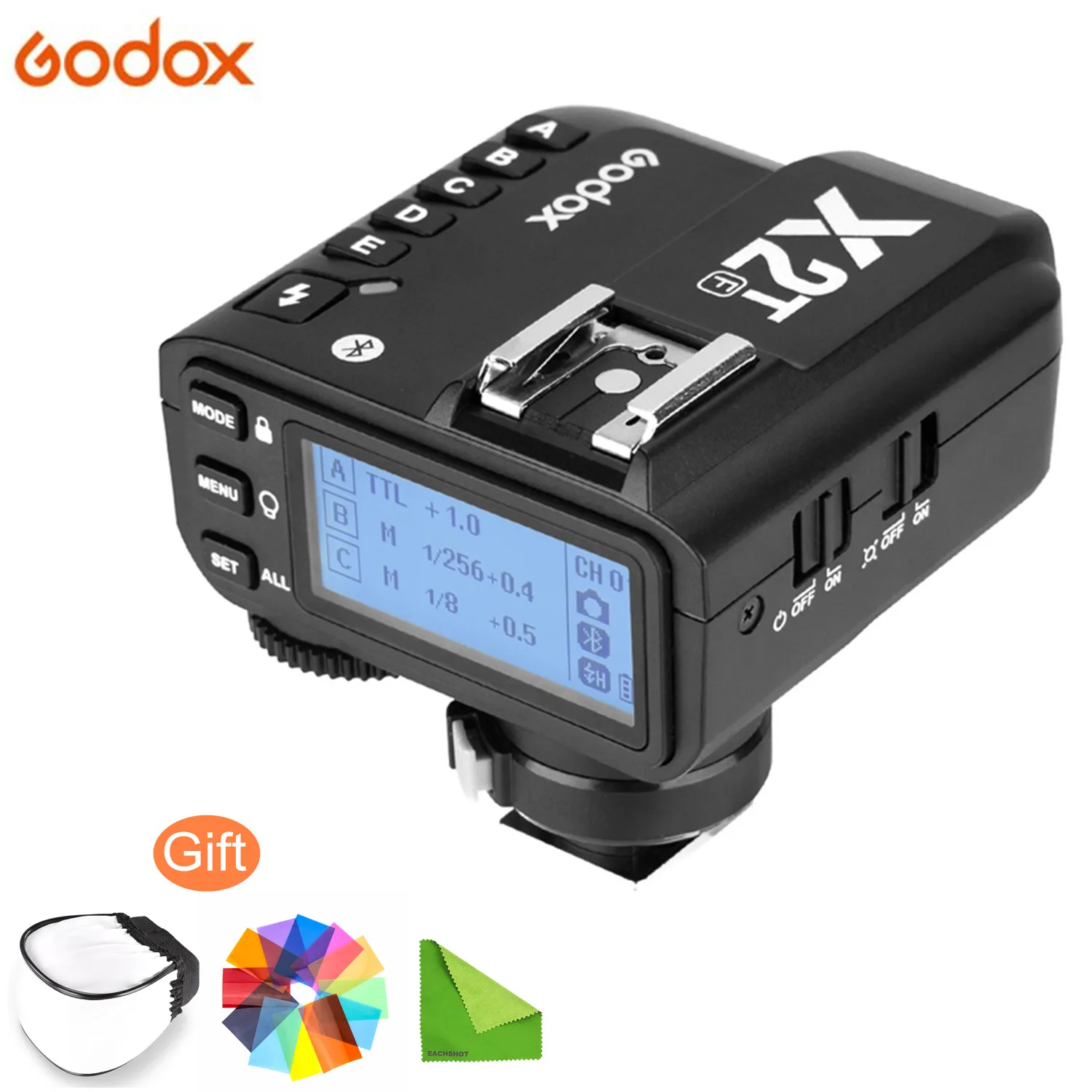 Godox X2T TTL Wireless Flash Trigger for Nikon Canon Sony Fuji Olympus Dslr Camera Bluetooth Connection Supports App Contoller
Godox X2T TTL Wireless Flash Trigger for Nikon Canon Sony Fuji Olympus Dslr Camera Bluetooth Connection Supports App Contoller
