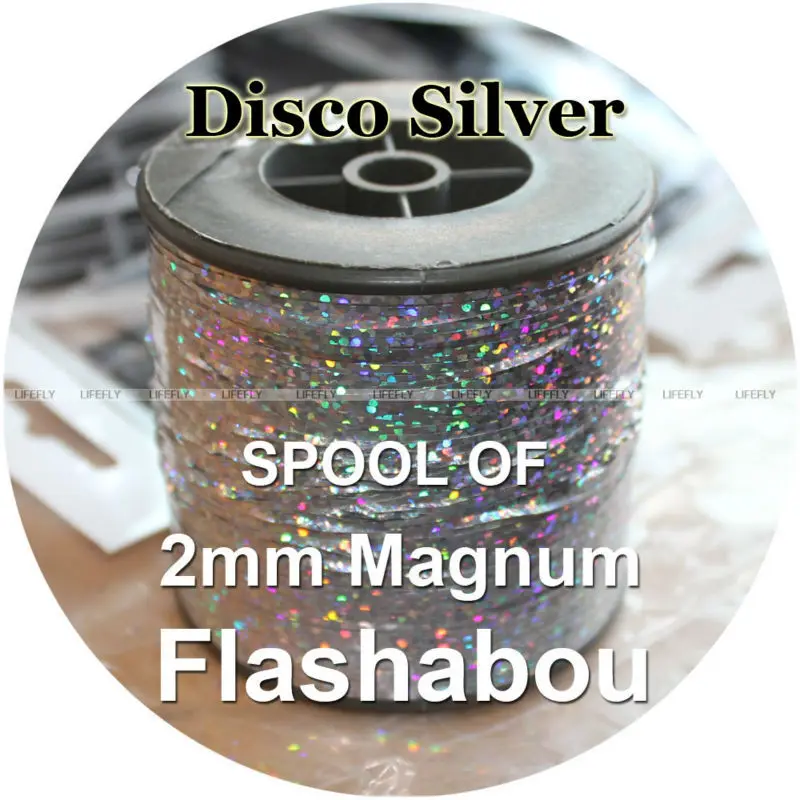 Disco Silver Color, Spool of Flashabou, 2mm Magnum Holographic Tinsel, Mylar Metallic Tinsel, Flat Flash, Fly Jig Lure, Fishing
Disco Silver Color, Spool of Flashabou, 2mm Magnum Holographic Tinsel, Mylar Metallic Tinsel, Flat Flash, Fly Jig Lure, Fishing