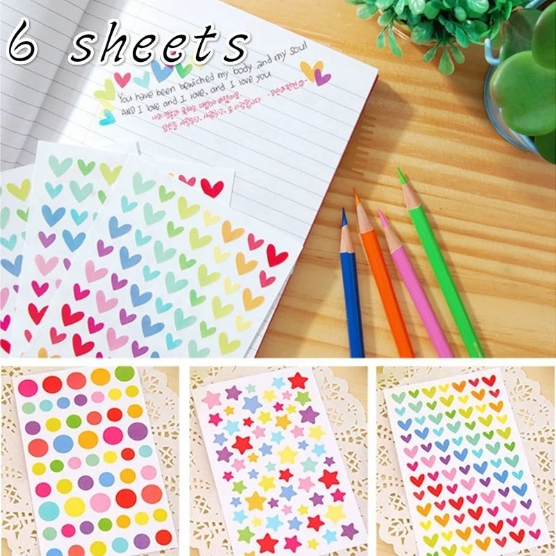 6 Sheets/lot Colorful Sticker Decals Funny Toy Sticker Kids Paper Diary Journal Scrapbook Decorative Laptop Sticker Classic
6 Sheets/lot Colorful Sticker Decals Funny Toy Sticker Kids Paper Diary Journal Scrapbook Decorative Laptop Sticker Classic