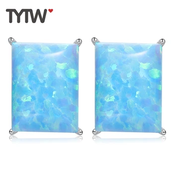 TYTW 925 Sterling Silver Opal gem Female Cubic Zircon ladies Jewelry Simple Earrings wedding rhodium Stud Earring for Women
TYTW 925 Sterling Silver Opal gem Female Cubic Zircon ladies Jewelry Simple Earrings wedding rhodium Stud Earring for Women