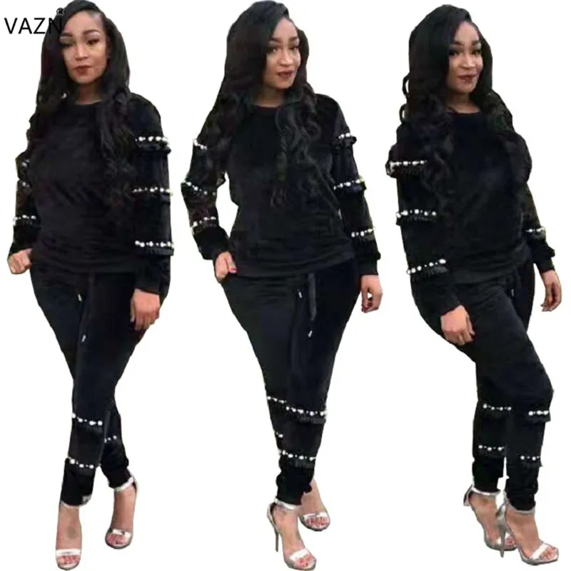 VAZN Autumn Hot 2018 New Casual Women 2-Pieces Solid Beading Sets Full Sleeve O-Neck Long Jumpsuits Lady Hollow Out Set WSM5037
VAZN Autumn Hot 2018 New Casual Women 2-Pieces Solid Beading Sets Full Sleeve O-Neck Long Jumpsuits Lady Hollow Out Set WSM5037