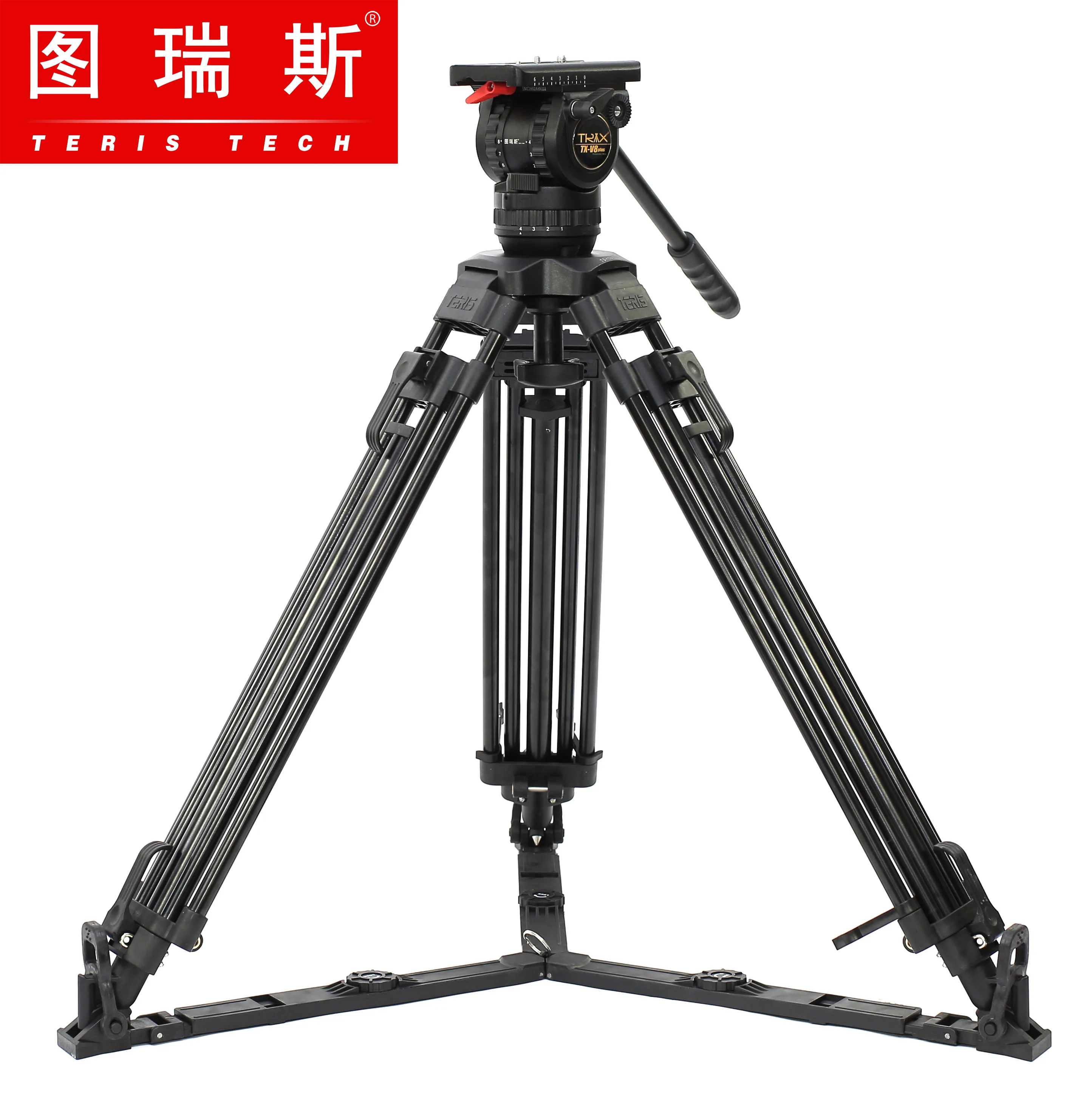 TERIS V8L Professional Tripod Kit with Fluid Head Load 8KG Aluminum Video Camcoder Tripod for HDV C300 BMCC Camera Tilta Cage
TERIS V8L Professional Tripod Kit with Fluid Head Load 8KG Aluminum Video Camcoder Tripod for HDV C300 BMCC Camera Tilta Cage