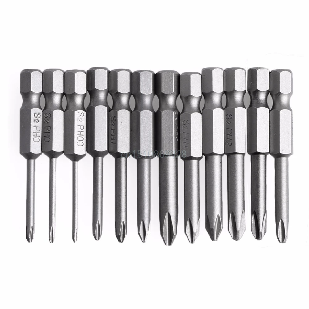 New 12Pcs 50mm 1/4 Inch Hex Shank Magnetic Phillips Cross Screwdriver Bits
New 12Pcs 50mm 1/4 Inch Hex Shank Magnetic Phillips Cross Screwdriver Bits