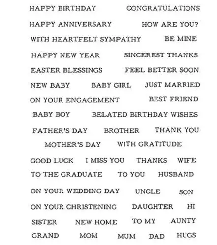 English Words Transparent Clear Silicone Stamp/Seal for DIY scrapbooking/photo album Decorative clear stamp W1486
English Words Transparent Clear Silicone Stamp/Seal for DIY scrapbooking/photo album Decorative clear stamp W1486