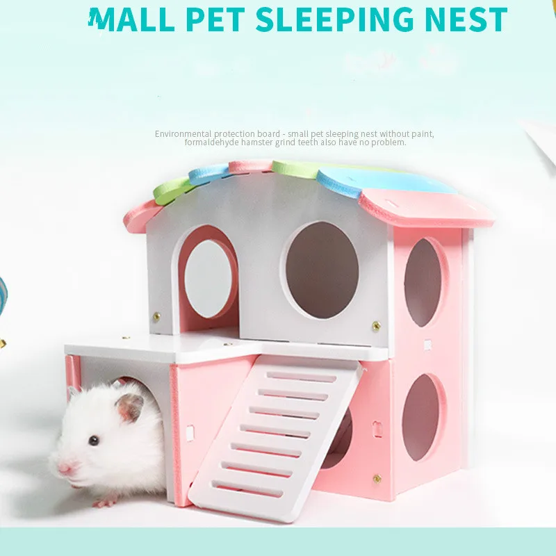 Hamster toy hamster nest shelter from sleeping nest Golden Bear's sleeping nest assembly toy - color top villa
Hamster toy hamster nest shelter from sleeping nest Golden Bear's sleeping nest assembly toy - color top villa