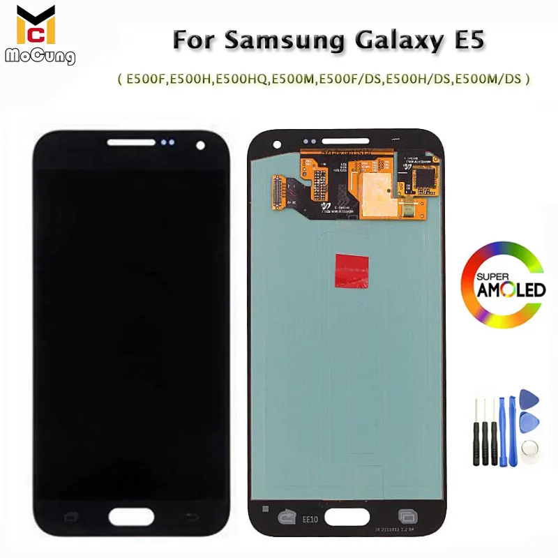 Super AMOLED 5.0" E5 E500 LCD Screen For Samsung Galaxy E5 E500F E500H E500M LCD Display Touch Screen Digitizer Assembly+ Tools
Super AMOLED 5.0" E5 E500 LCD Screen For Samsung Galaxy E5 E500F E500H E500M LCD Display Touch Screen Digitizer Assembly+ Tools