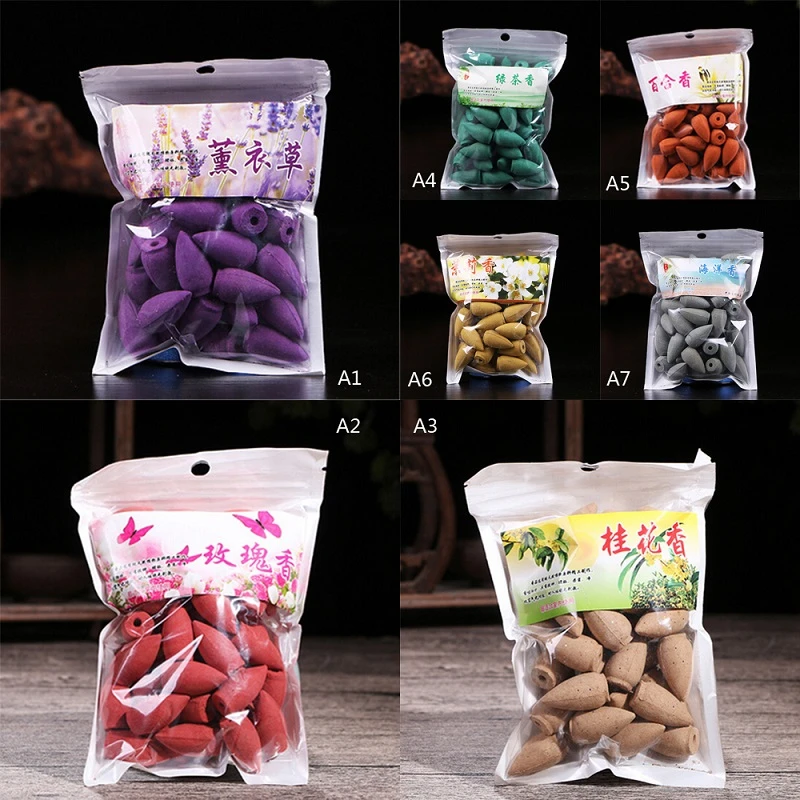 45Pcs Backflow Incense Cones Natural Aroma Sandalwood Reflux Incense for Tea House Meditation Colored Smoke
45Pcs Backflow Incense Cones Natural Aroma Sandalwood Reflux Incense for Tea House Meditation Colored Smoke