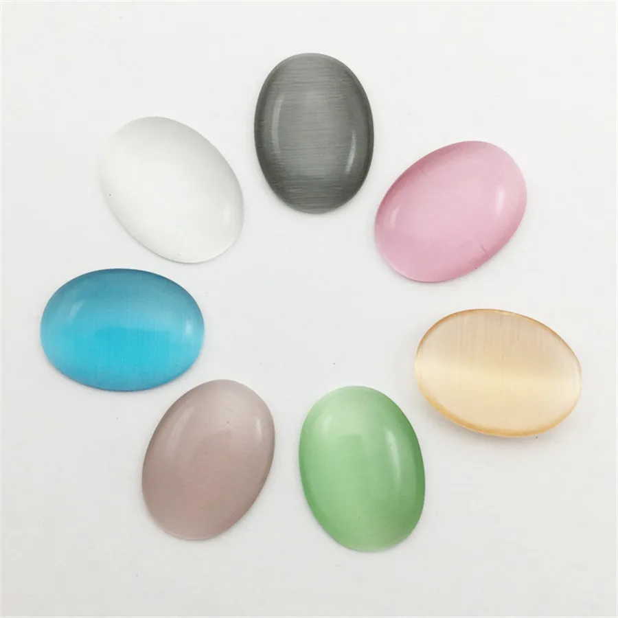 10pcs Artificial Cat Eye Bare Stone Cabochon For Jewelry Marking Flat Ring Face 15*20 Oval Ring Face DIY Jewelry Accessories
10pcs Artificial Cat Eye Bare Stone Cabochon For Jewelry Marking Flat Ring Face 15*20 Oval Ring Face DIY Jewelry Accessories