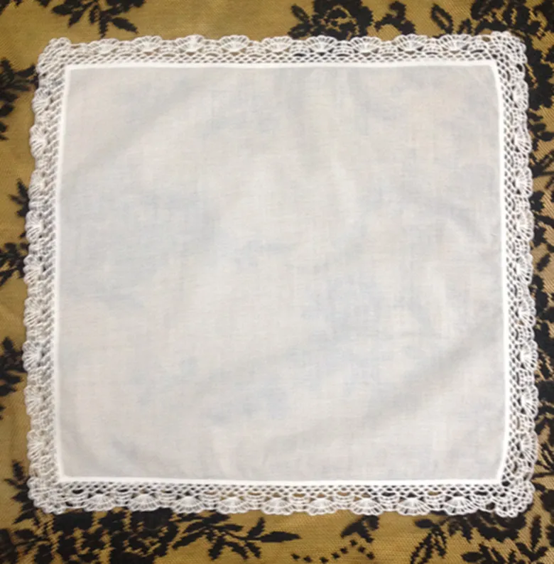 Fashion Women Handkerchiefs 12PCS/Lot 12x12"White100%Cotton Wedding Handkerchief White Embroidered Lace Ladies Hankies For Bride
Fashion Women Handkerchiefs 12PCS/Lot 12x12"White100%Cotton Wedding Handkerchief White Embroidered Lace Ladies Hankies For Bride