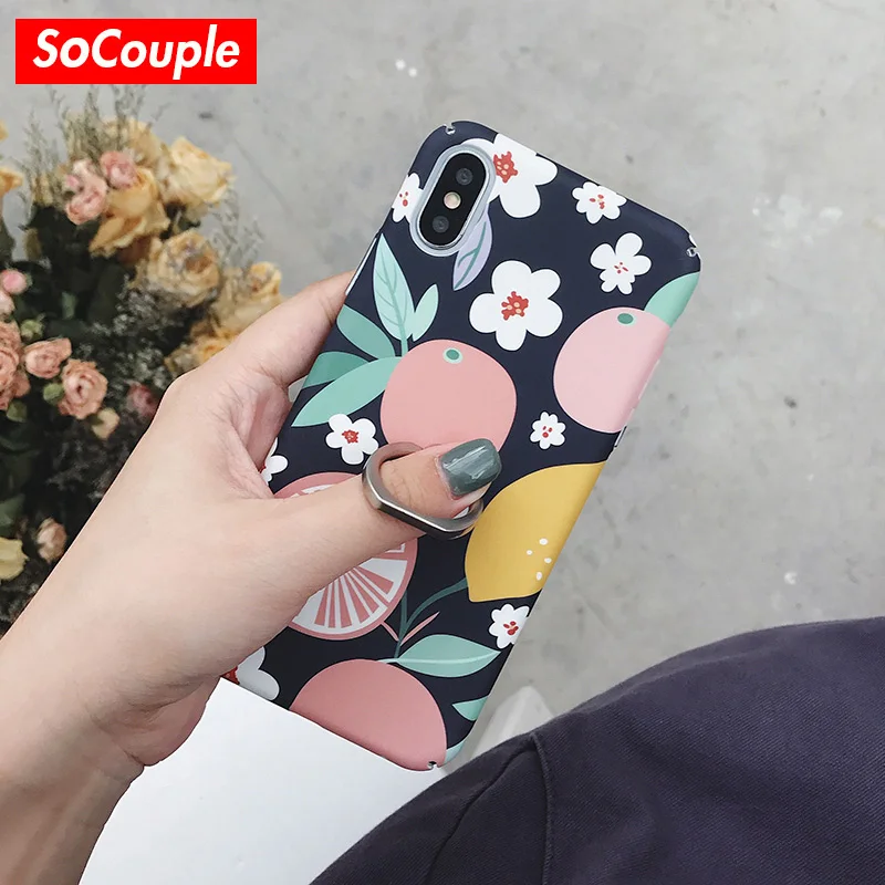 SoCouple Fruit Orange Flower Case For iphone XR X Xs max Ring Holder Phone Case For iphone 7 8 6 6S plus Cute Cartoon Cover
SoCouple Fruit Orange Flower Case For iphone XR X Xs max Ring Holder Phone Case For iphone 7 8 6 6S plus Cute Cartoon Cover