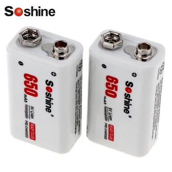 2pcs/lot Soshine 650mAh 9V Li-ion Rechargeable Battery 9 Volt Rechargeable Lithium Battery
2pcs/lot Soshine 650mAh 9V Li-ion Rechargeable Battery 9 Volt Rechargeable Lithium Battery