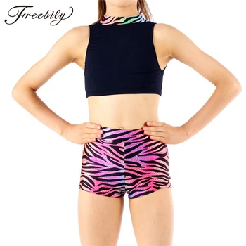 Teen Girls Tankini Suit Zebra-stripe Printed Top Bra and Shorts Set for Gymnastics Workout Ballet Party Dance Wear
Teen Girls Tankini Suit Zebra-stripe Printed Top Bra and Shorts Set for Gymnastics Workout Ballet Party Dance Wear