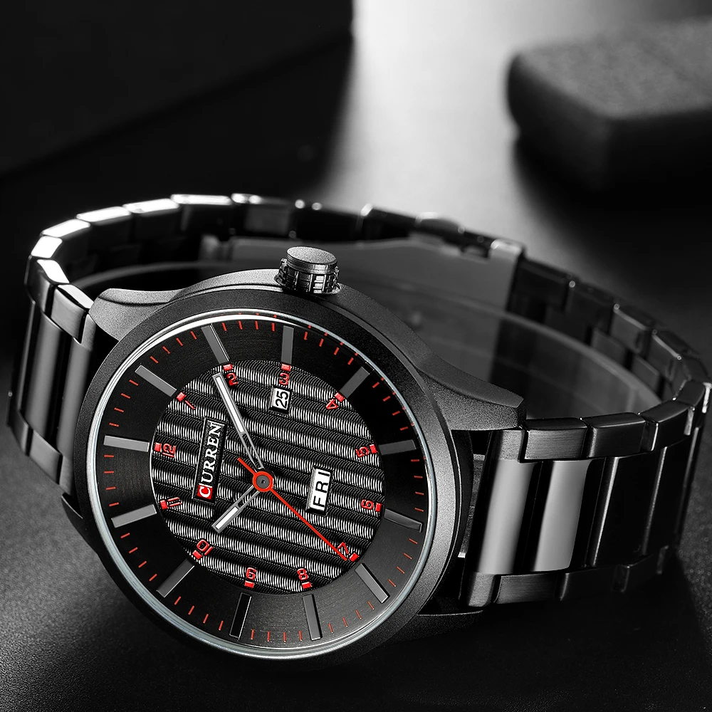 CURREN Fashion Quartz Men Watches Stainless Steel Strap Wristwatches Casual Calendar Man Watch Male Business Relogio Masculino
CURREN Fashion Quartz Men Watches Stainless Steel Strap Wristwatches Casual Calendar Man Watch Male Business Relogio Masculino