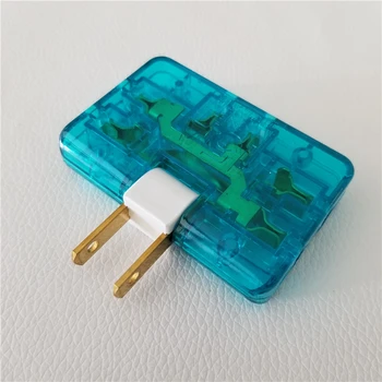 180 Degree Power Adapter 1 to 3 Splitter Outlet Hub US Standard Charger Supply Converter Plug 15A 125V 1500W Blue 
180 Degree Power Adapter 1 to 3 Splitter Outlet Hub US Standard Charger Supply Converter Plug 15A 125V 1500W Blue