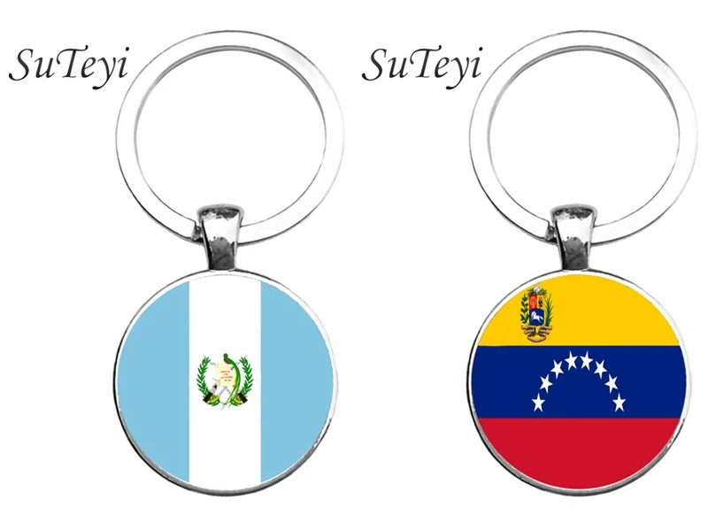 SUTEYI New Design Guatemala/Venezuela Flag Glass Keychain Classic Accessory Pendant Key Ring Key Chain Jewellery For Men
SUTEYI New Design Guatemala/Venezuela Flag Glass Keychain Classic Accessory Pendant Key Ring Key Chain Jewellery For Men