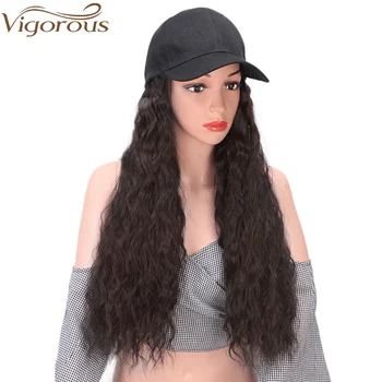 Vigorous Long Water Wave Hair Extension with Cap Black Baseball Cap with Synthetic Hair Extensions for Girls Easy to Wear
Vigorous Long Water Wave Hair Extension with Cap Black Baseball Cap with Synthetic Hair Extensions for Girls Easy to Wear