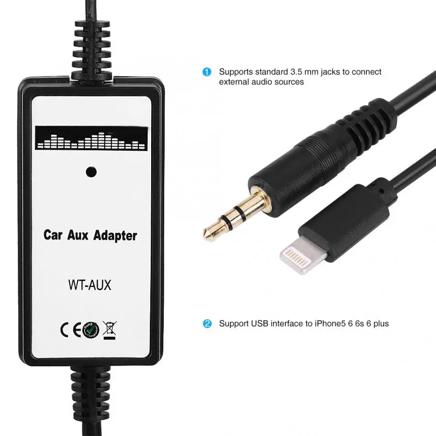 

conector Auto Car AUX Audio Input Integration Interface Adapter For Honda Accord 07-11 iphone 5 6 6s micro usb connector