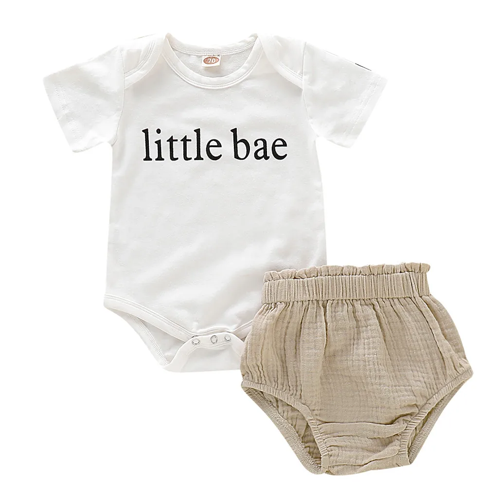MUQGEW Children Cloth New Arrivals Summer Outfit Newborn Infant Baby Boy Girl Letter Romper Tops Shorts Set 2PCS Outfits Clothes
MUQGEW Children Cloth New Arrivals Summer Outfit Newborn Infant Baby Boy Girl Letter Romper Tops Shorts Set 2PCS Outfits Clothes