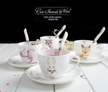250ml Fairy Tale Lovely Animal Fox Bone China Coffee Cups Cafe Mocha Tea Coffee Cup With Tray Set Best Gift For Kids Lovers
250ml Fairy Tale Lovely Animal Fox Bone China Coffee Cups Cafe Mocha Tea Coffee Cup With Tray Set Best Gift For Kids Lovers