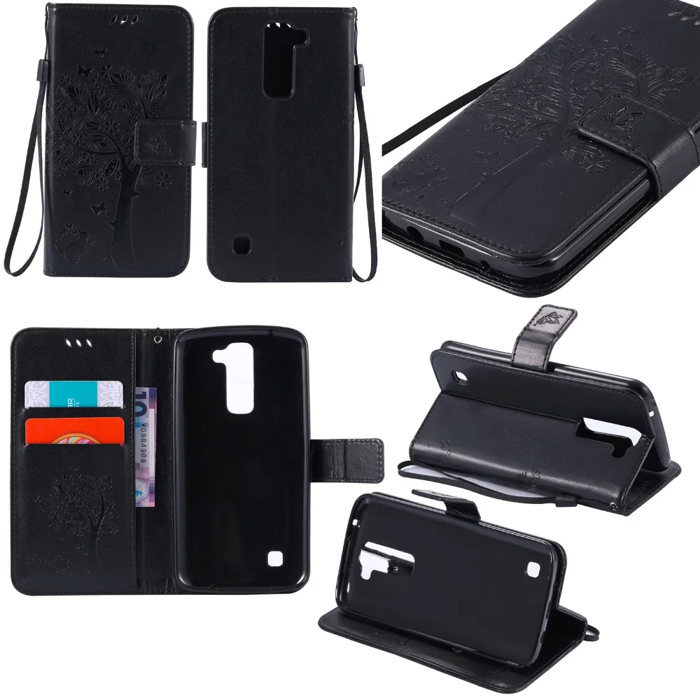 Wallet Leather Phone Cover Case for LG K7 X210ds X210 MS330 K330 3D Embossed Flip For LGK7 with Stand Card Holder bag | Мобильные