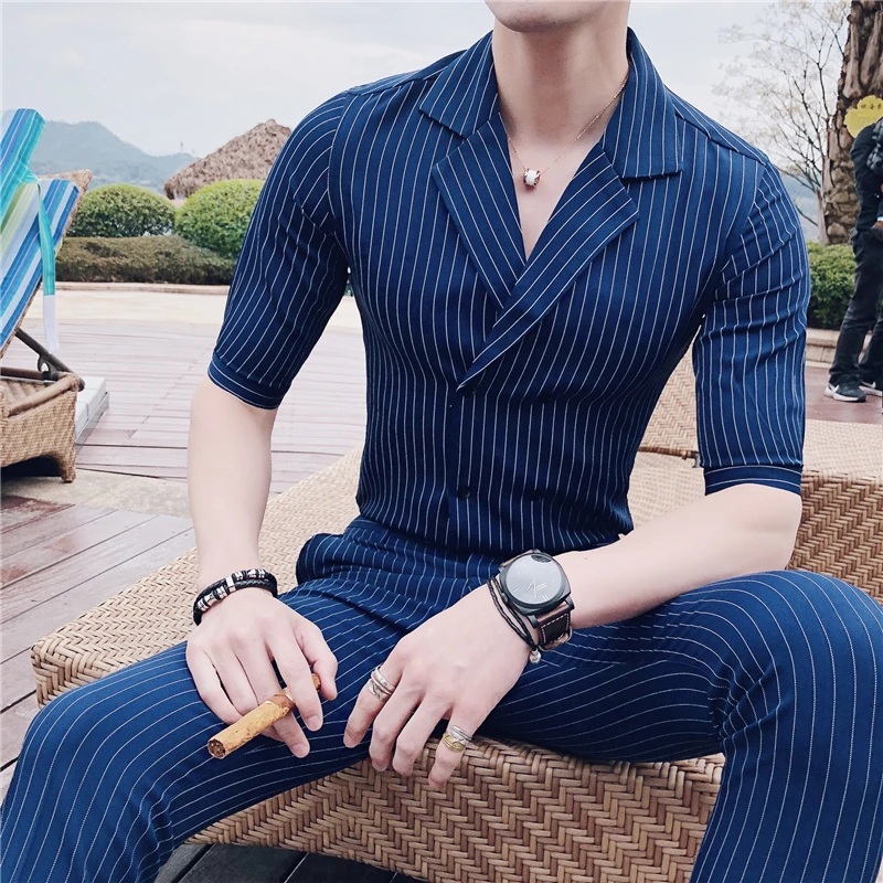 2018 Summer Double Breasted Suits White Stripe Suits Mens Dress Slim Fit British Style Mens Suits With Pants Club Terno Slim Fit
2018 Summer Double Breasted Suits White Stripe Suits Mens Dress Slim Fit British Style Mens Suits With Pants Club Terno Slim Fit