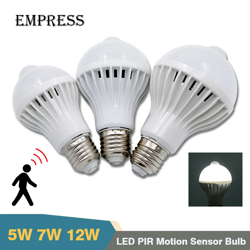 LED PIR Motion Sensor Bulb E27 220V 7W 12W Auto Smart Lamp Energy Saving Ampoule Bombillas LED PIR Infrared Body Light For Home
LED PIR Motion Sensor Bulb E27 220V 7W 12W Auto Smart Lamp Energy Saving Ampoule Bombillas LED PIR Infrared Body Light For Home