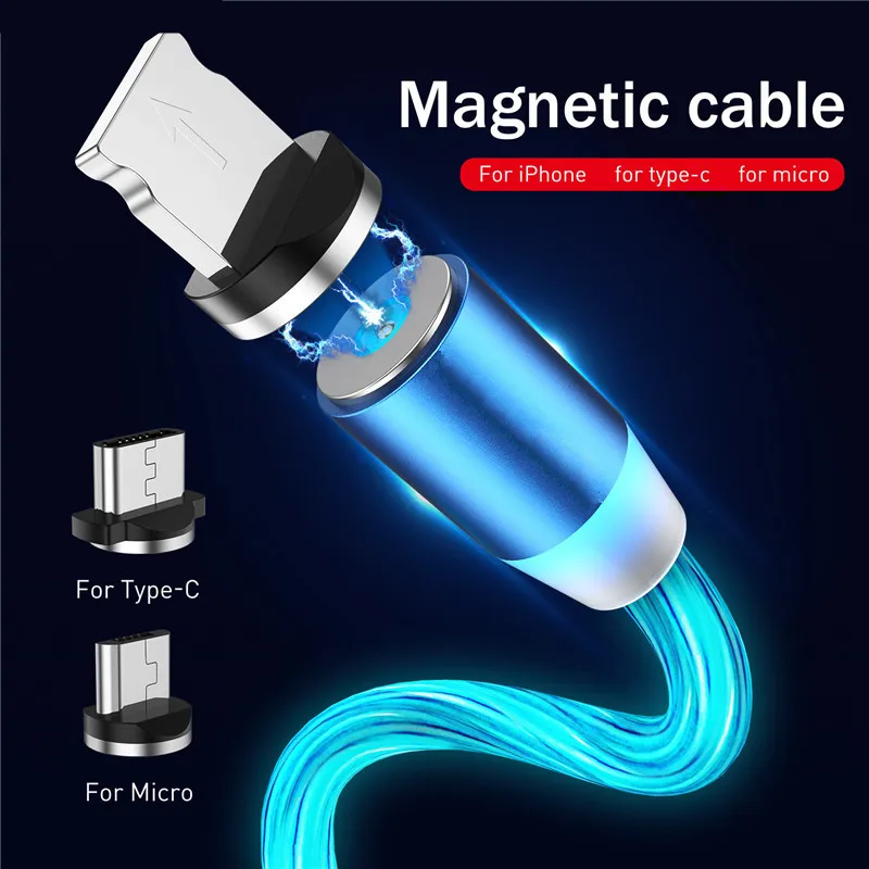 Magnetic LED Light Cable Fast Charging Magnet Micro USB Type C Cable Honor 20 10 8X Charger For iphone X Samsung S8 S10 A50 A70
Magnetic LED Light Cable Fast Charging Magnet Micro USB Type C Cable Honor 20 10 8X Charger For iphone X Samsung S8 S10 A50 A70