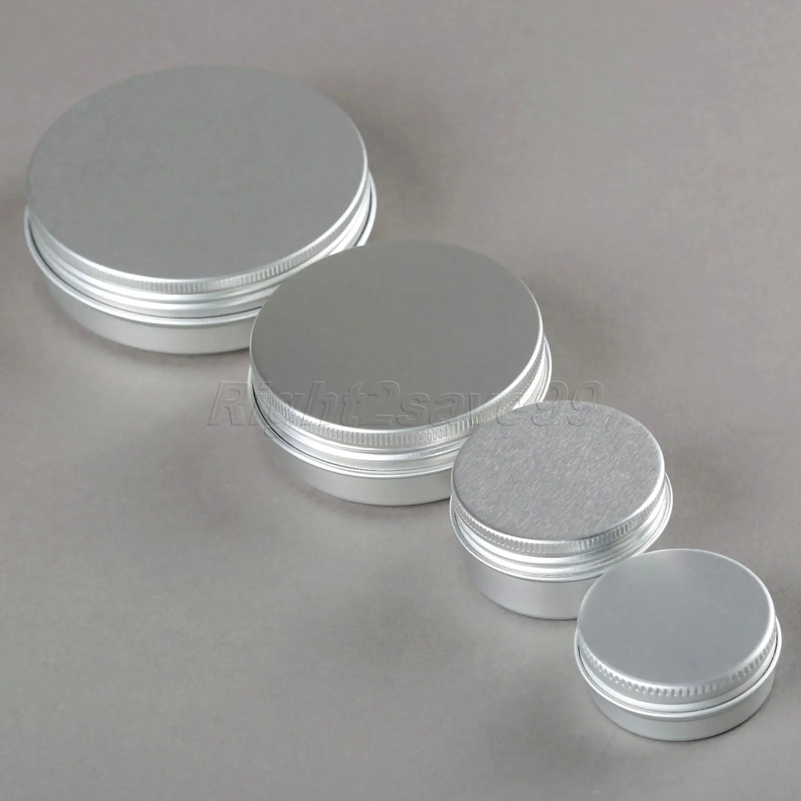 10PCS Aluminium Cosmetic jar 15g 30g 60g 100g Metal Cream Jars screw lid Silver tin ointment container bottle candle can box
10PCS Aluminium Cosmetic jar 15g 30g 60g 100g Metal Cream Jars screw lid Silver tin ointment container bottle candle can box