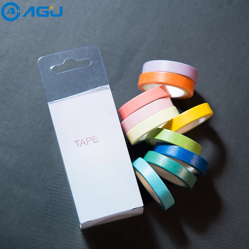 AAGU 10 PCS/Lot Rainbow Washi Sticky Paper Tape Masking Tape Self Adhesive Soild Color Scrapbooking Decorative DIY Sticky Tape
AAGU 10 PCS/Lot Rainbow Washi Sticky Paper Tape Masking Tape Self Adhesive Soild Color Scrapbooking Decorative DIY Sticky Tape