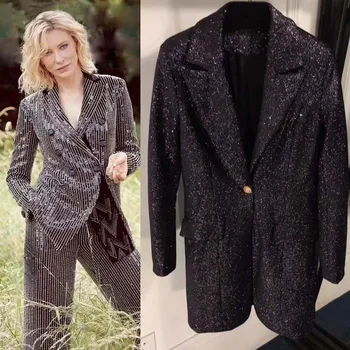 2018 Fashion autumn blazer feminino heavy work sequins women's suit vadim temperament office wear women tops silm ladies blazer
2018 Fashion autumn blazer feminino heavy work sequins women's suit vadim temperament office wear women tops silm ladies blazer