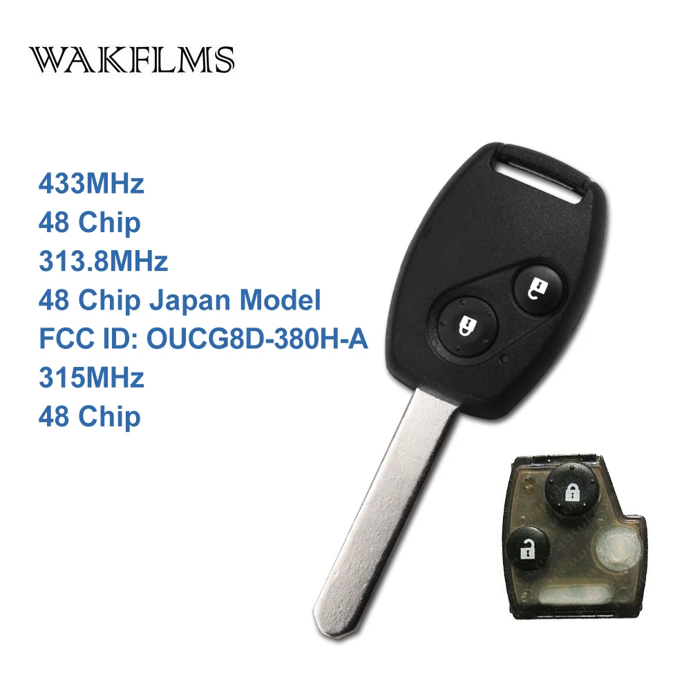 2 Button Remote Key 313.8MHz Fob for Honda Japan Model 2004 - 2005 Jazz with 13 48 Chip No Mark
2 Button Remote Key 313.8MHz Fob for Honda Japan Model 2004 - 2005 Jazz with 13 48 Chip No Mark