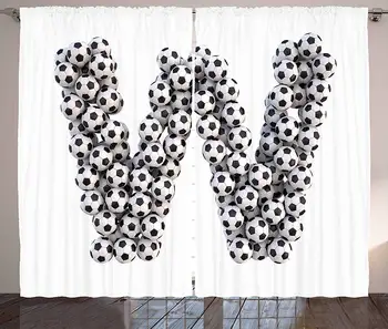 Letter W Curtains Letter W of The Alphabet in The Design of Stacked Balls Monochrome Pattern Living Room Bedroom Window Decor
Letter W Curtains Letter W of The Alphabet in The Design of Stacked Balls Monochrome Pattern Living Room Bedroom Window Decor