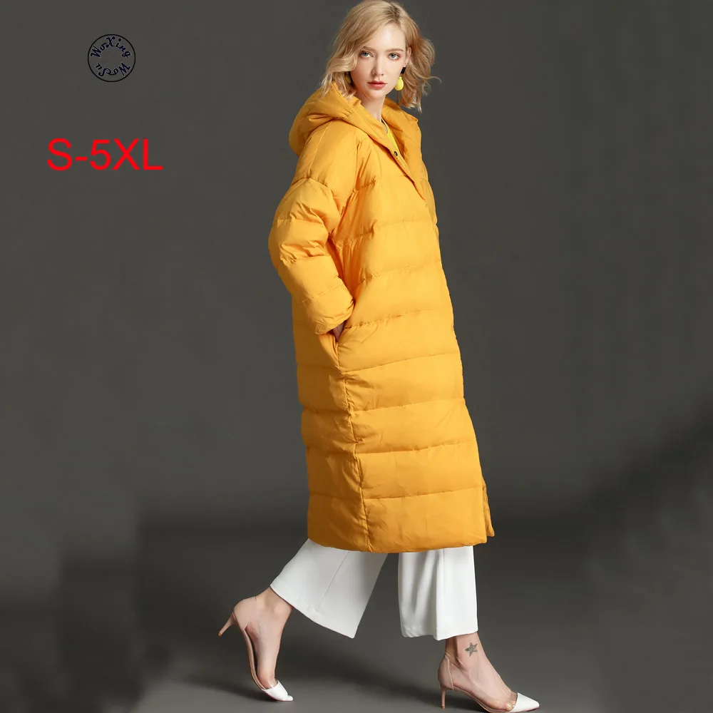 Woxingwosu winter women down jacket long loose cocoon type warm down coat size S to 4XL 5XL
Woxingwosu winter women down jacket long loose cocoon type warm down coat size S to 4XL 5XL