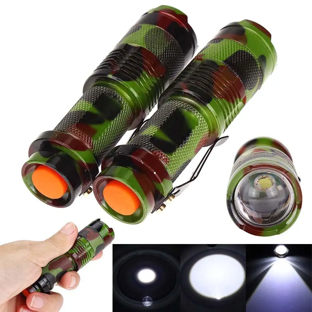 2pcs 1200LM waterproof Camouflag Mini LED flashlight Q5 LED light Zoomable 3 modes Flashlight Torch 14500 pocket light
2pcs 1200LM waterproof Camouflag Mini LED flashlight Q5 LED light Zoomable 3 modes Flashlight Torch 14500 pocket light