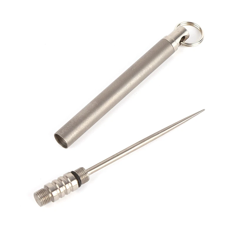 EDC Toothpick Holder Lightweight Portable Waterproof Reusable Titanium Alloy Keychain Outdoor Camping Traveling Tool Accessories
EDC Toothpick Holder Lightweight Portable Waterproof Reusable Titanium Alloy Keychain Outdoor Camping Traveling Tool Accessories