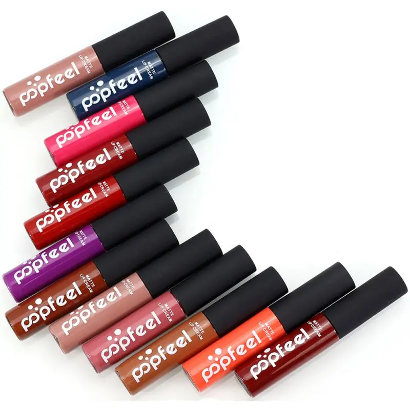 Popfeel Liquid Lipstick Matte Lipstick Lip Batom Lip Kit labiales Matte Moisturizer Long Lasting Waterproof Nude Pintalabios HOT
Popfeel Liquid Lipstick Matte Lipstick Lip Batom Lip Kit labiales Matte Moisturizer Long Lasting Waterproof Nude Pintalabios HOT