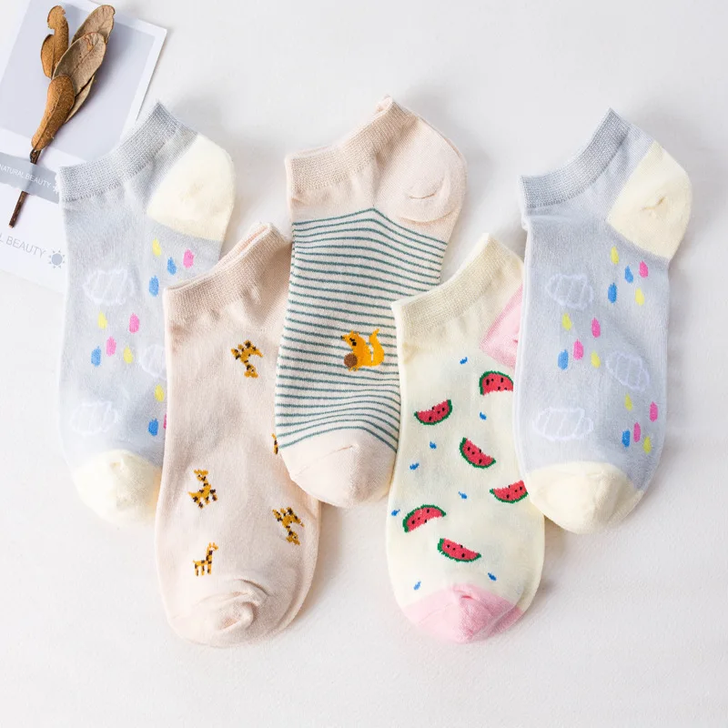 5 Pair/lot Socks for Women Low Cut Summer Short Socks Ladies Girls Funny Cute Print Ankle Socks Slipper Boat Socks Wholesale
5 Pair/lot Socks for Women Low Cut Summer Short Socks Ladies Girls Funny Cute Print Ankle Socks Slipper Boat Socks Wholesale