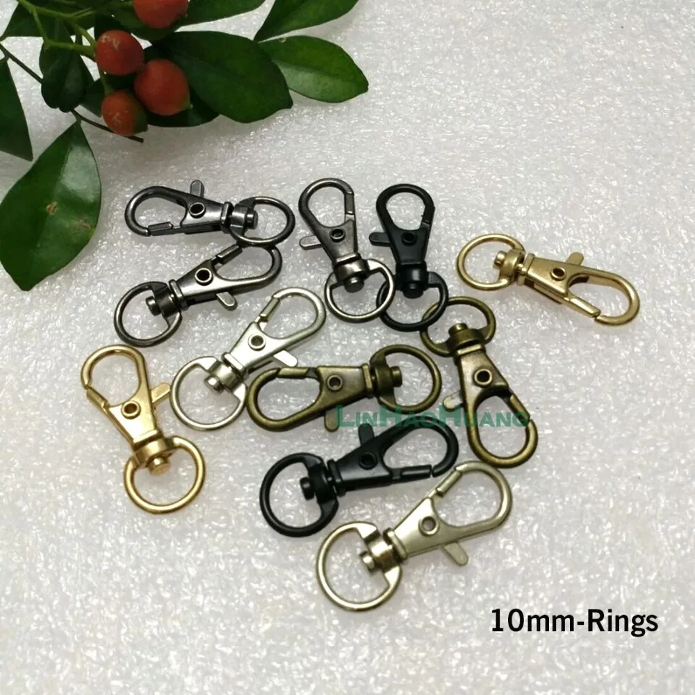 50pcs Small Bronze/Silver/Black nickle/black/light gold Alloy Swivel Clasps Snap Key Hooks DIY Key Chain Ring Free Shipping
50pcs Small Bronze/Silver/Black nickle/black/light gold Alloy Swivel Clasps Snap Key Hooks DIY Key Chain Ring Free Shipping